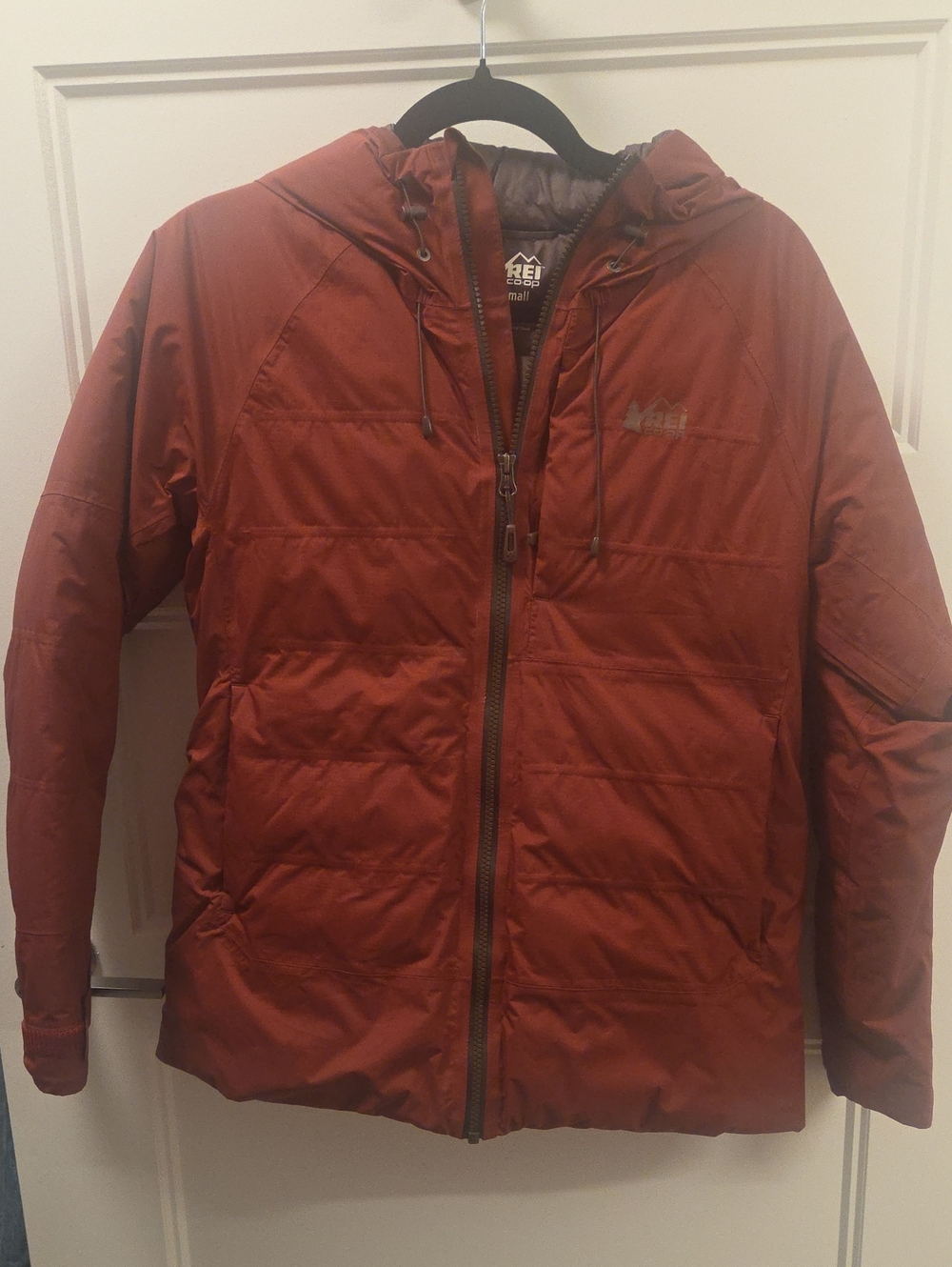 Womens Red Insulated Hooded Jacket